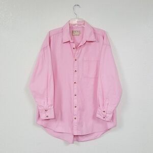 We The Free Sz S Freddie Oversized Pink Button Up Longsleeve Top